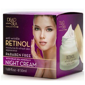 Dead Sea Collection Anti-Wrinkle Night Cream for Face with Retinol 1.69 Oz